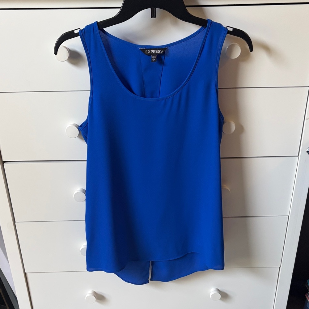 💙 NWOT EXPRESS WOMENS SIZE SMALL ROYAL NLUE SPLIT BACK TANK